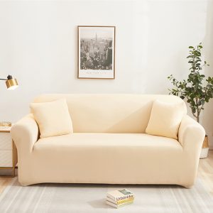 Milk silk sofa cover 1/2/3/4 Seater Type Seater Washable Sofa Cover Rectangular Home Anti Slip Sofa Cover