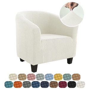 Sofa & Chair Coversillustration17 Club Chair Slipcover Soft Stretch Tub Chair Cover for Living Room and Bedroom Washable and Removable Armchair Protector