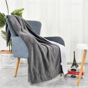 Bedding & Blanketsillustration2 Comfortable Super Soft Double Layer Blankets Coral Fleece Sherpa Throw Heavy Weight Sherpa Fleece Blankets for Winter
