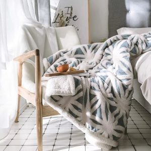 Bedding & Blanketsillustration4 Hot Selling Winter Jacquard Warm Cashmere Wool Blanket Thick Double Layer Geometric Patterns Bed Quilt Throw Blanket