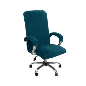 High elastic silver fox velvet office chair cover, anti-fouling computer chair cover, removable sliding cover, suitable for offices, hotels, conference rooms, etc.