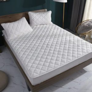 Hot selling solid color quilted crystal velvet fitted sheet