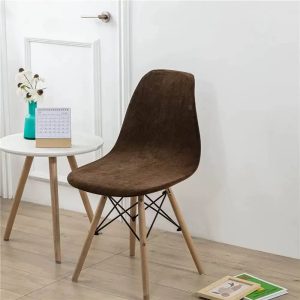 Sofa & Chair Coversillustration2 Silver Fox Down Thick Chair Cover, Elastic and Anti-Slip Shell Chair Cover, Home Use, Hotel and Office Shell Chair Cover