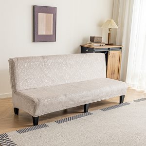 Sofa & Chair Coversillustration16 Comfortable, good-looking and luxurious Velvet Embossed Futon Sofa Bed Cover Stretch Sofa Slipcover Armless Sofa Cover