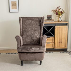 Terciopelo en relieve Soft Stretch Stylish Wing Back ...