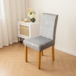 Housses de chaises en velours élastiques sur mesure Amovibles et...