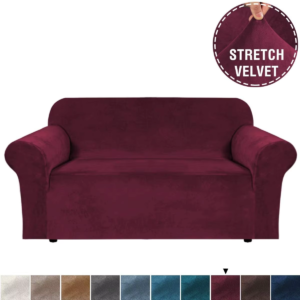 Sofá de terciopelo rico Slipcover Loveseat Elástico Sof...