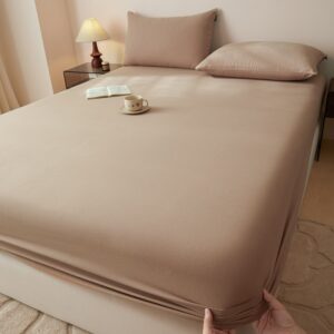 Drap-housse personnalisé de couleur unie lavée à la brosse ...