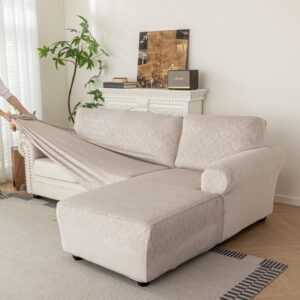 Lounge Velours gaufré amovible 2 pièces L-Sha...