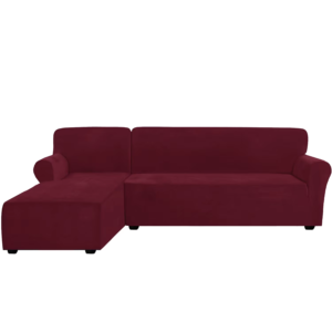 Lounge Velours amovible 2 pièces en forme de L ...