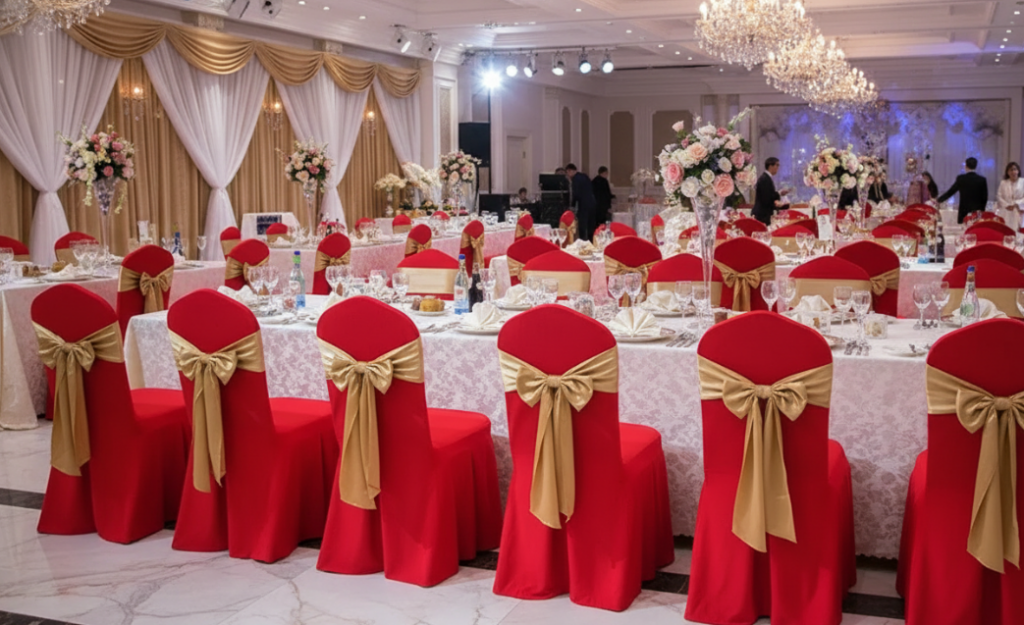 Banquet hall chair covers